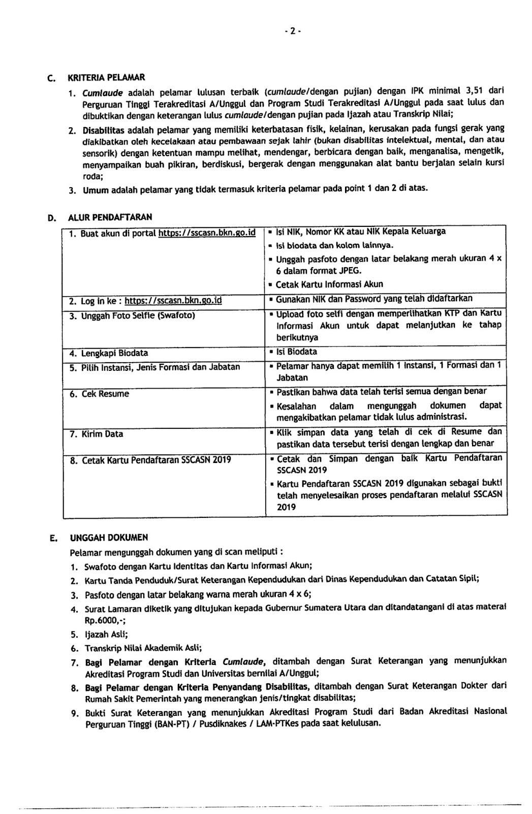 Lowongan CPNS Pemprov Sumatera Utara Tahun 2019 [306 Formasi