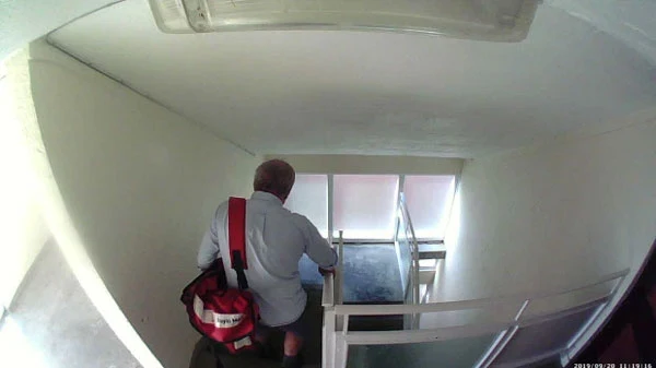 WETTER BOX Disgusting postman caught on camera repeatedly urinating outside family’s front door, London, Humor, CCTV, Complaint, Video, Social Network, World