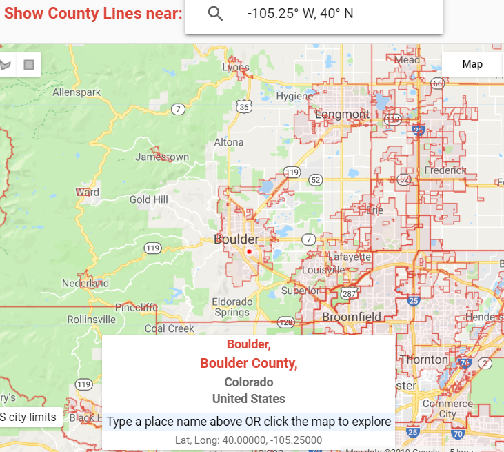 County Lines On Google Maps Enhancements Time Zones And Area Codes Tools Released Free Tools On Google Maps Search
