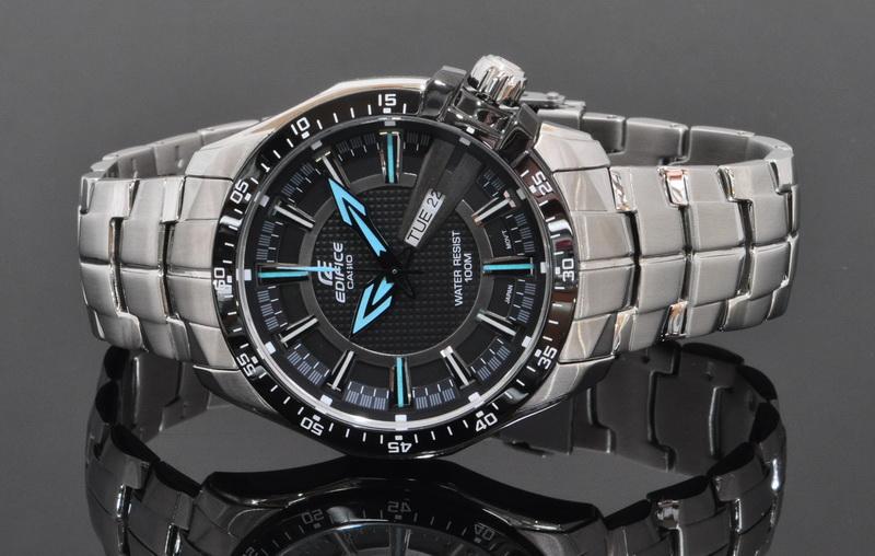 Dinamika Watches Shop: Casio Edifice Mens Black Dial Dress Watch EF-130D-1A2V EF130D