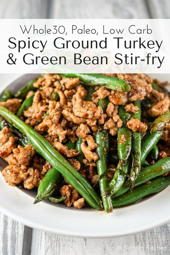 Spicy Ground Turkey and Green Bean Stirfry Recipe CUCINA DE YUNG