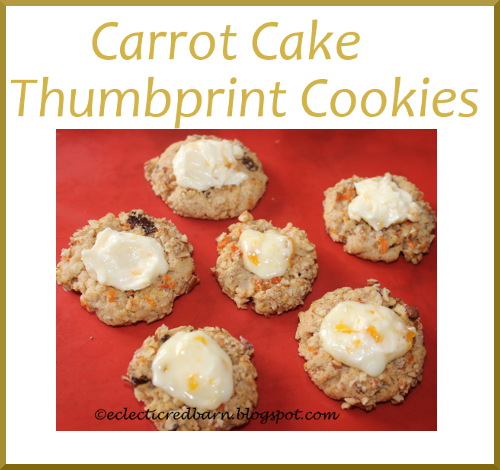 Eclectic Red Barn: Carrot Cake Thumbprint Cookies