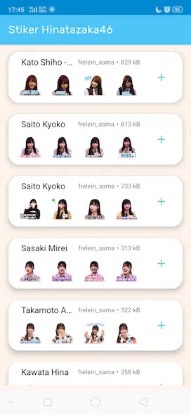 Cuplikan Aplikasi Sticker WhatsApp Hinatazaka46 