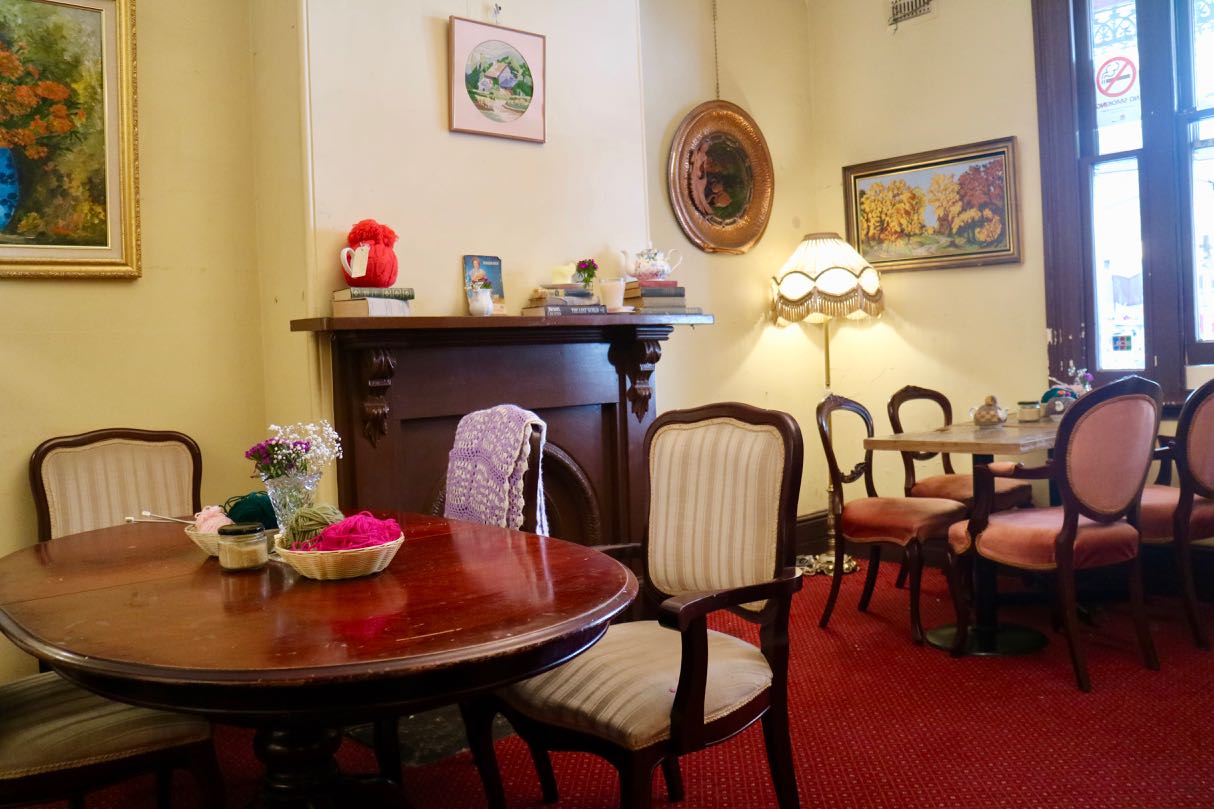 Green Gourmet Giraffe The Tea Cosy tearooms, The Rocks, Sydney