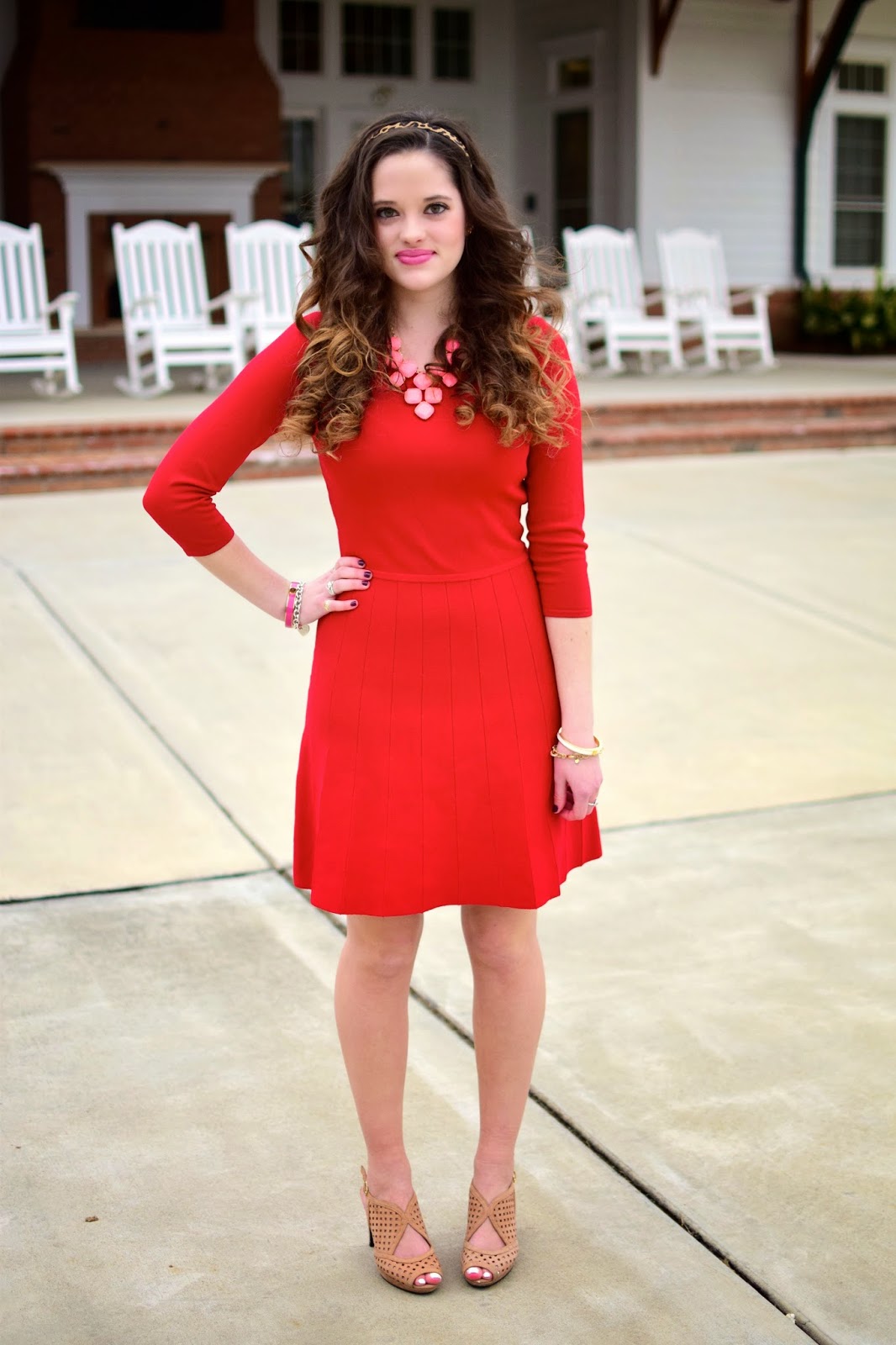 Kathleen's Fashion Fix Valentine's Day Look red dress