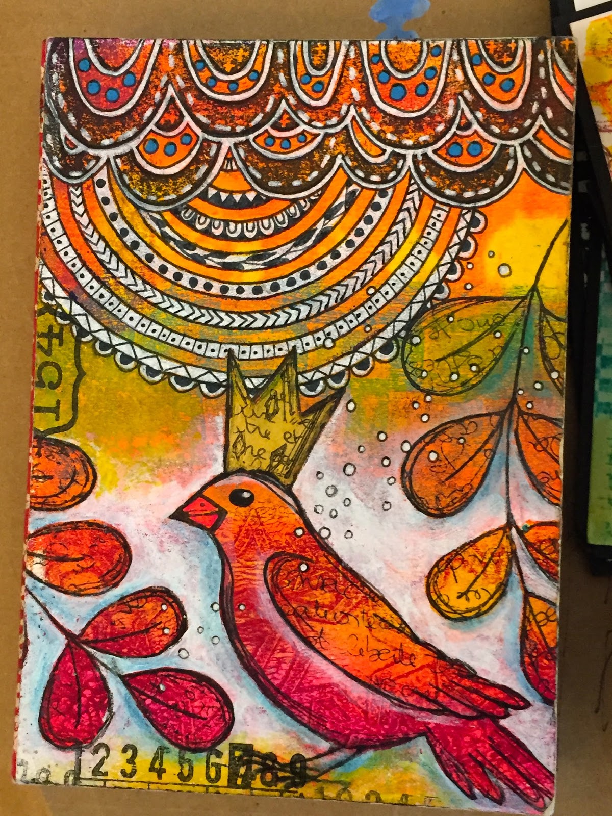 Between the ByRoad and the Main Road SOL17 Making a Gelli Print Art Journal