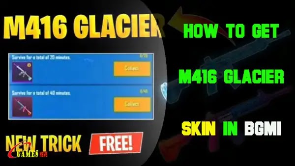 how to get m416 glacier skin in bgmi for free, bgmi m416 glacier skin download, bgmi m416 glacier skin file, bgmi m416 glacier skin redeem code 2022