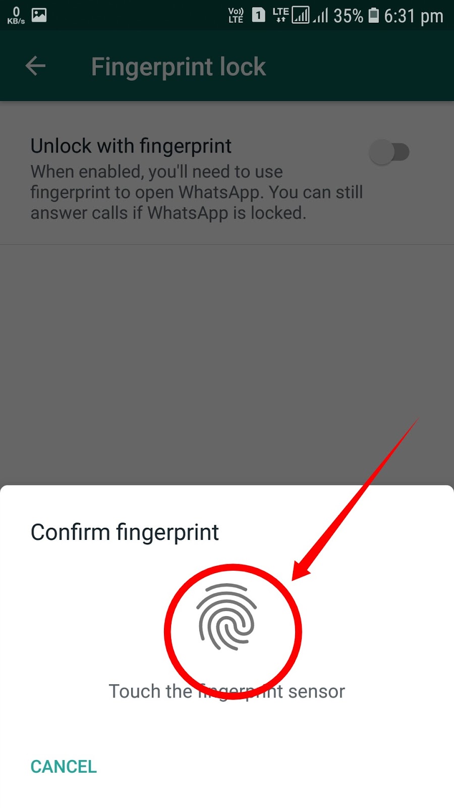 How to set WhatsApp Fingerprint Lock in Android and iOS