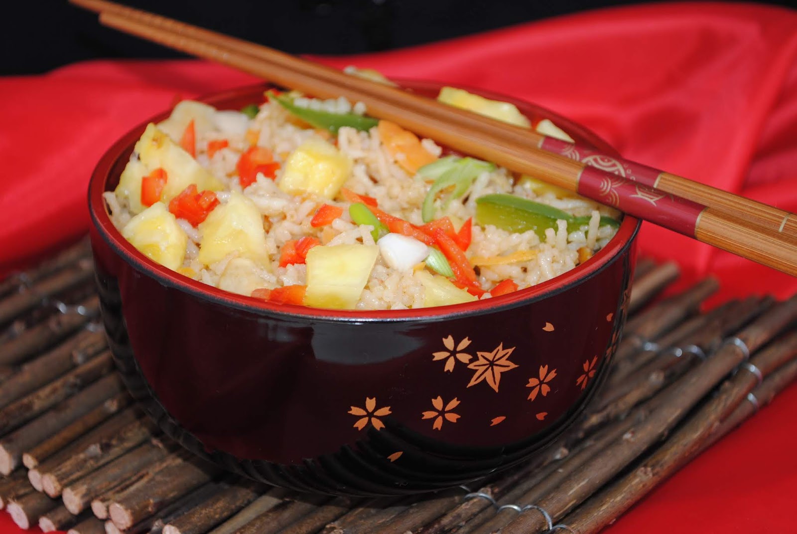 Ginger, pineapple and cashewnut fried rice Secret recipe club