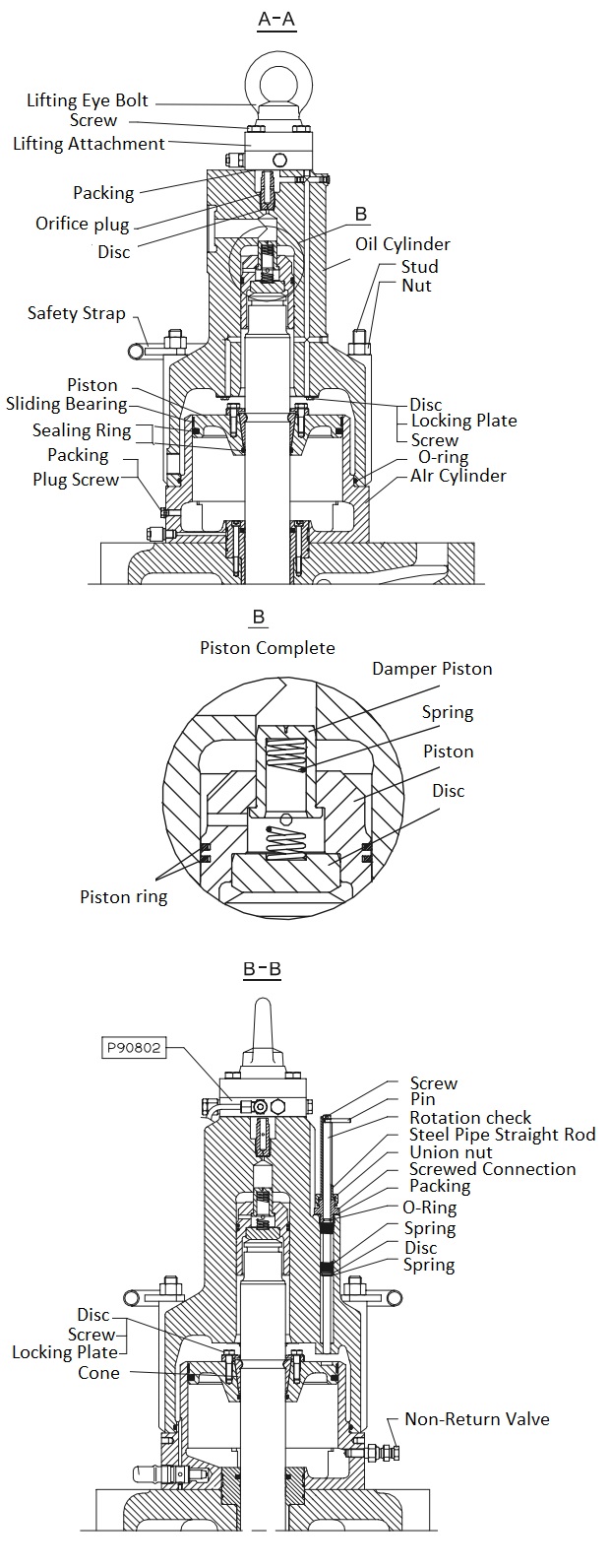 Main engine exhaust valve