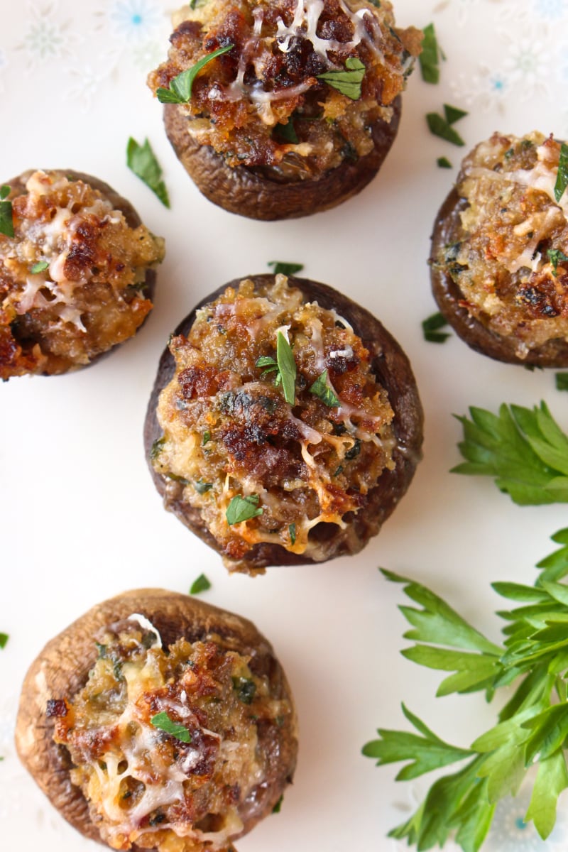 The Best Sausage Stuffed Mushrooms | The Two Bite Club