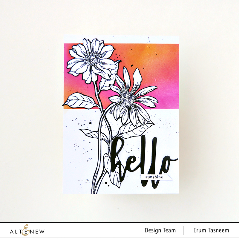 Altenew Wild Flora Stamp + Hello and Hugs Stamp and Die Set | Erum Tasneem | @p0digy0