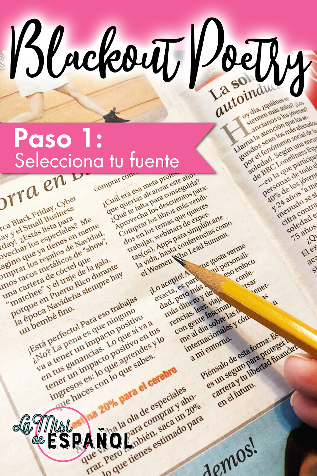 Tutorial para poesía blackout Paso 1