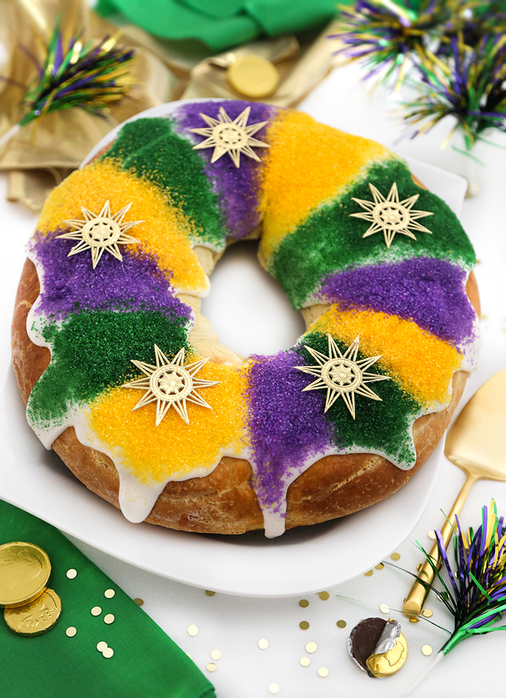 Mardi Gras King Cake | Sprinkle Bakes