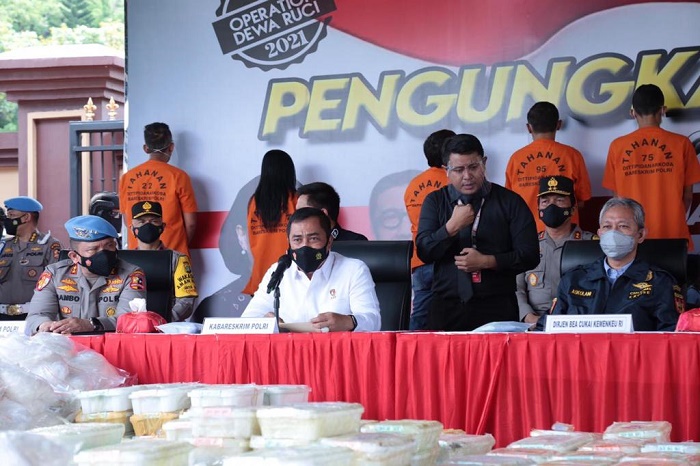 Bareskrim Polri Bongkar Sindikat Peredaran Narkoba Internasional Sita 2,5 Ton Sabu