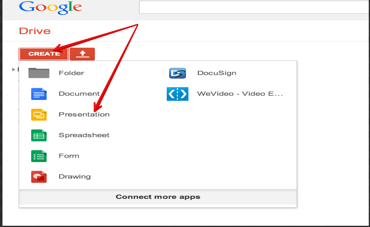 put video into google drive presentation