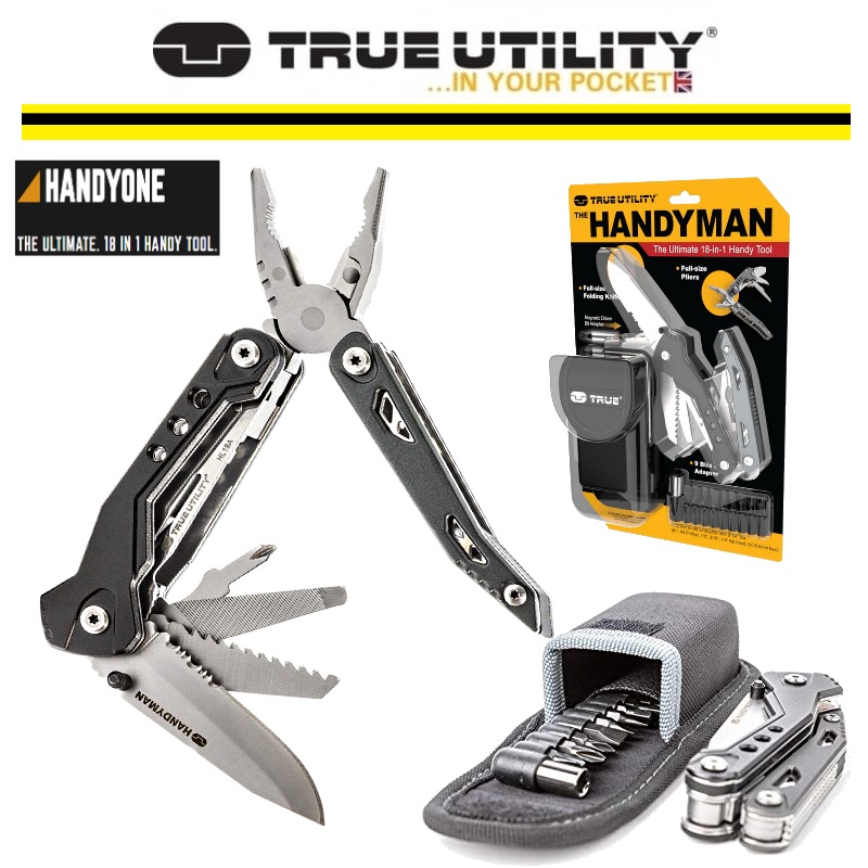 SKL DIY Uptown TRUE UTILITY HANDYMAN Ultimate 18in1 Multi Tool with Sheath and Bits RM 289