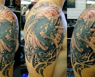 Fotos de tattoos de dragão no braço