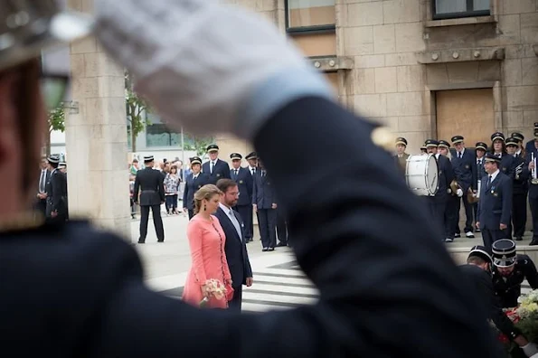 Hereditary Grand Duke Guillaume and Hereditary Grand Duchess Stéphanie visited Esch-sur-Alzette. Luxembourg's Grand Ducal family Celebrates Luxembourg National Day . 