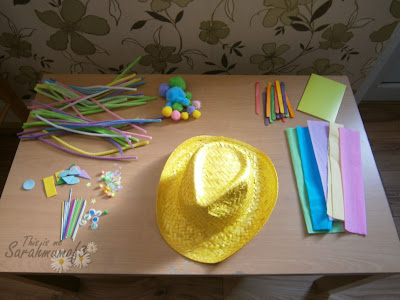 easter craft supplies making an easter bonnet