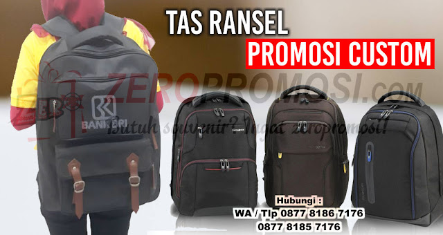 Tas Ransel Promosi Custom, konveksi goodiebag Tangerang, Souvenir Tas Ransel Custom Untuk Seminar & Promosi 