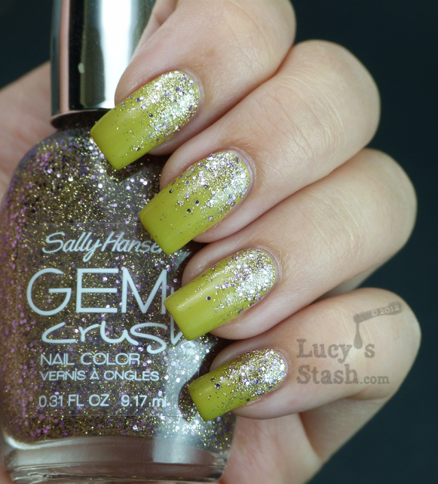 Lucy's Stash - Glitter gradient nail art 