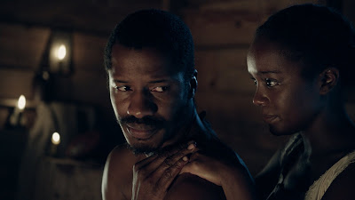Nate Parker and Aja Naomi King star in The Birth of a Nation