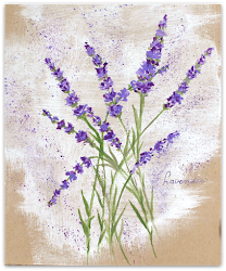 lavender paint flowers easy flower painting watercolor acrylic lavendar painted tutorial paintings neocolor ll kraftpaper aquarelle fields wood