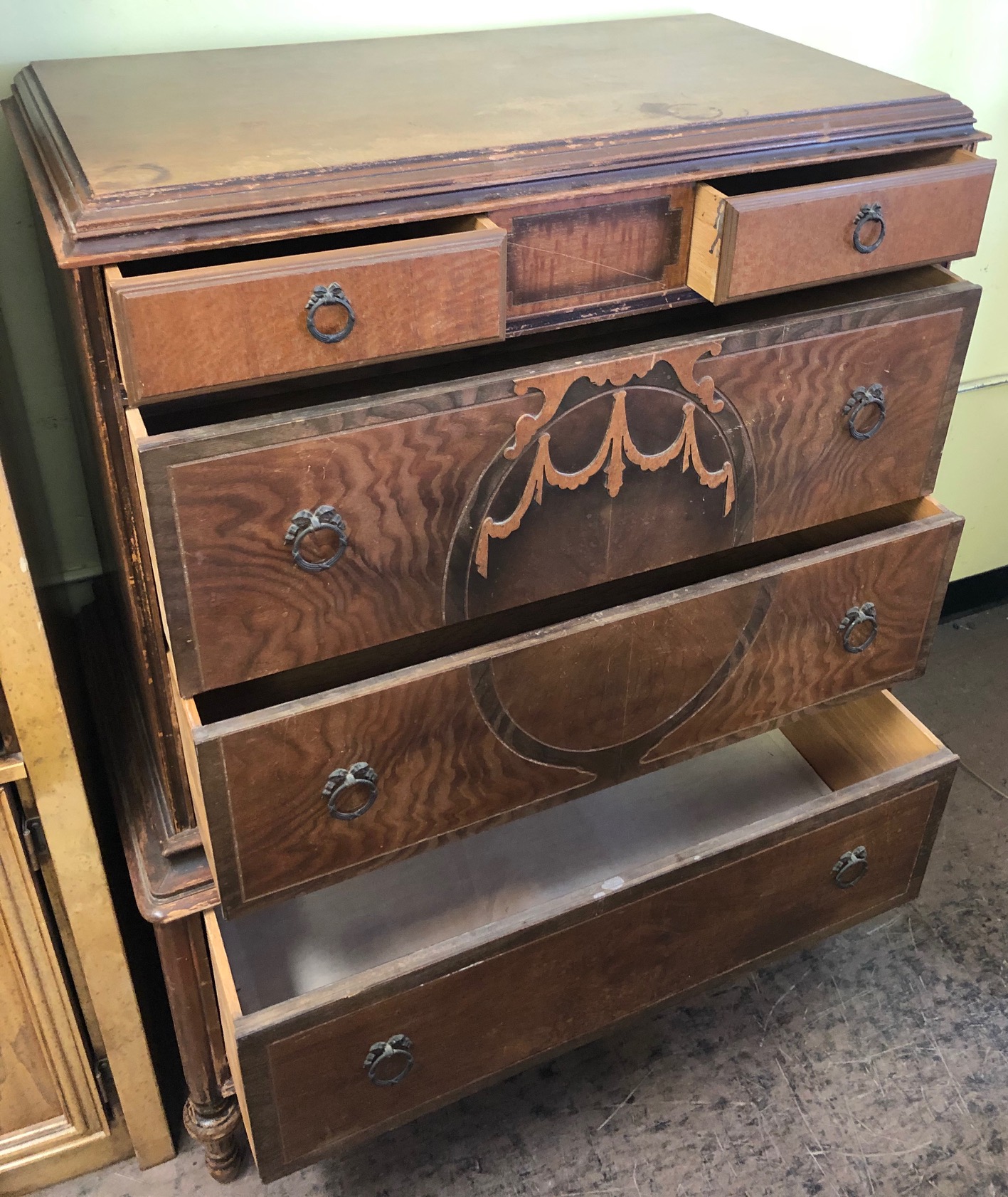UHURU FURNITURE & COLLECTIBLES SOLD 99750 The Continental Furniture Co. Vintage Walnut Chest