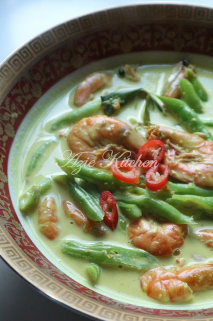 Masak Lemak Cili Padi Udang dan Kacang Buncis