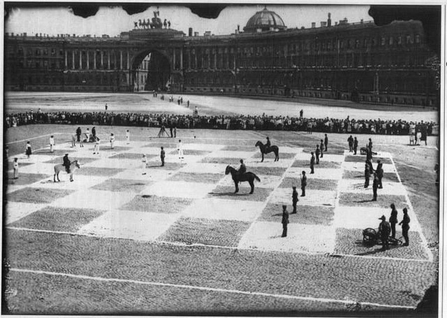 Human chess in St. Petersburg, Russia, 1924 ~ vintage everyday