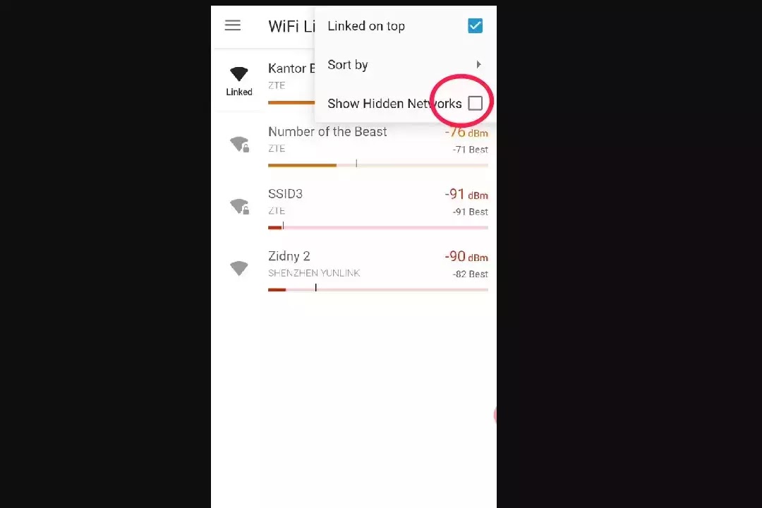Show Hidden Network wifiman show hidden network