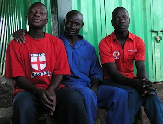 Group of friends in Uganda Africa