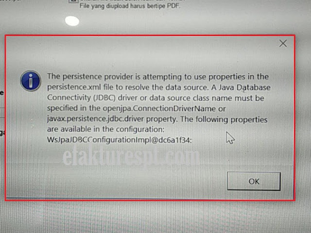 eForm Error The persistence provider is attempting to use properties in the persistence