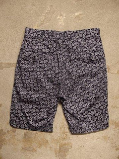 Engineered Garments "Ghurka Short in Dk.Navy Cotton Paisley"