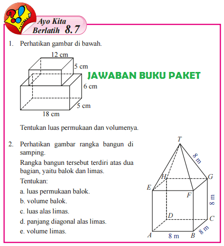 Lengkap Kunci Jawaban Buku Paket Matematika Kelas 8 Ayo Kita Berlatih 8 7 Halaman 200 201 202 Kunci Jawaban Buku Paket Terbaru Lengkap Bukupaket