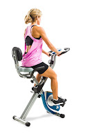 Upright cycling on Xterra Fitness FB350 Folding Exercise Bike, image