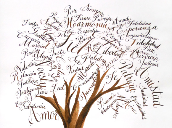 caligrama-arbol-caligrafia-inglesa