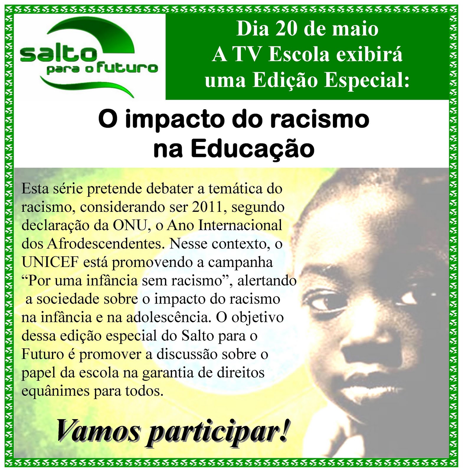 NTE Dia 20 de maio O impacto do racismo na Educação NTE Dia 20 de maio O impacto do racismo na Educação