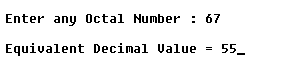 A Great Platform For Education.: C Program to Convert Octal to Decimal
