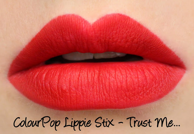 ColourPop Lippie Stix - Trust Me Swatches & Review