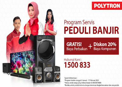 Sponsor Content : Polytron Peduli ! Siap Bantu Korban Banjir , Gratis jasa Perbaikan Elektronik