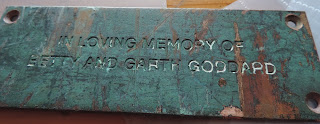 copper memorial plate for park bench loving memory of betty and garth goddard plaque