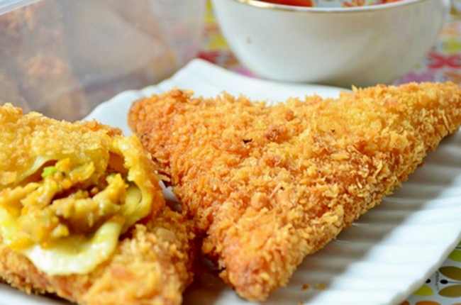Cara Membuat Roti Canape Roti Goreng Isi Ragout Sayur