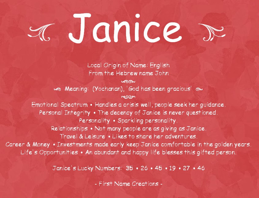 Janice Tell Me Your Name Pinterest janice-tell-me-your-name-pinterest
