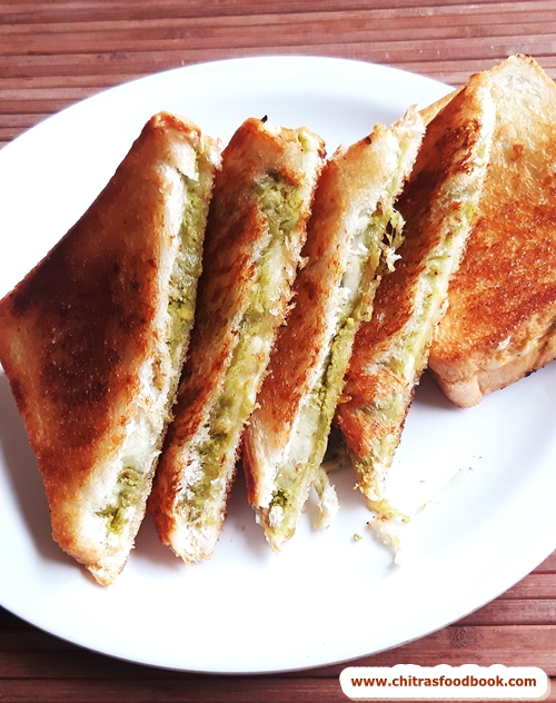 Green Chutney Cheese Sandwich Recipe How To Make Chutney Sandwich
