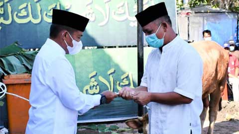 Pangdam Bukit Barisan Beserta PJU Kurban 9 Sapi dan 6 Kambing