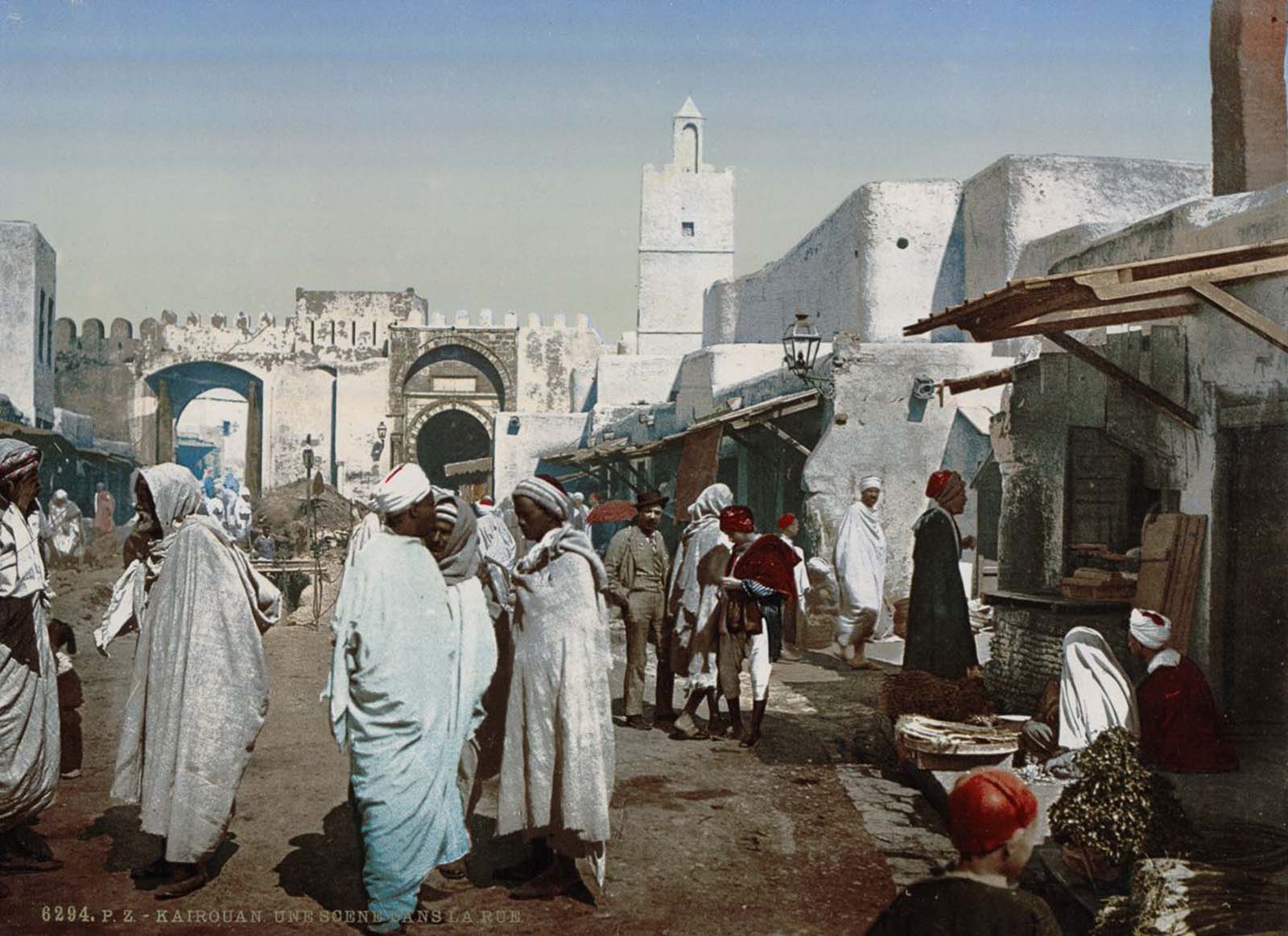tunisia old color photochrom