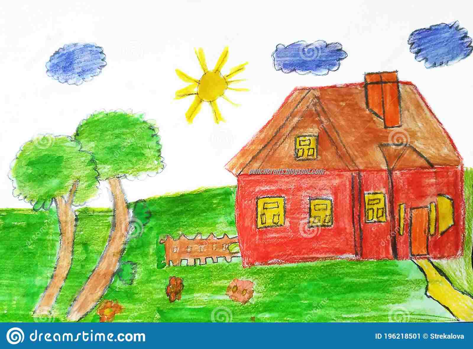 Дом мечты рисунок детский