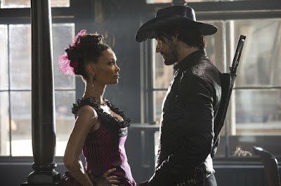 Thandie Newton and Rodrigo Santoro in HBO's Westworld Series